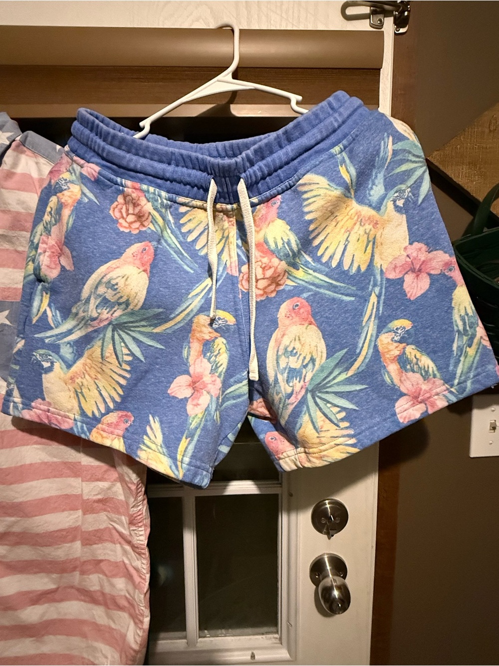Chubbies Blue Tropical Parrot Print Women's Lounge Shorts